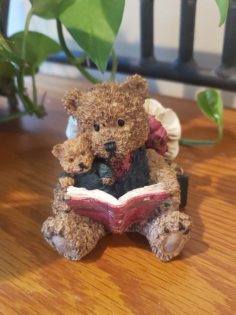 Vtg- 90s Collector Bear Figurine- Daddy & Junior Bear- Once Upon A Time